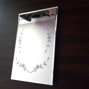 Mirror with etched glass